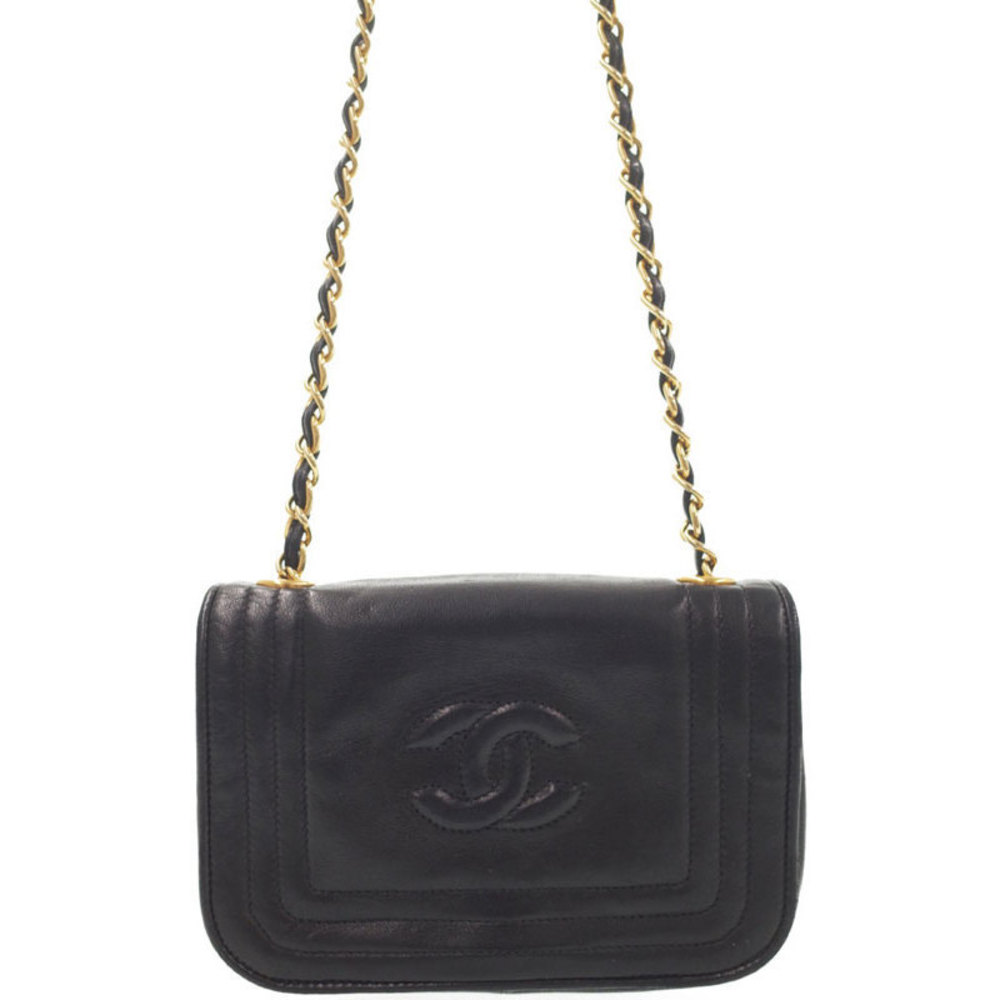 Chanel Coco Mark Chain Shoulder Bag Black